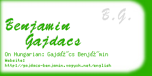 benjamin gajdacs business card